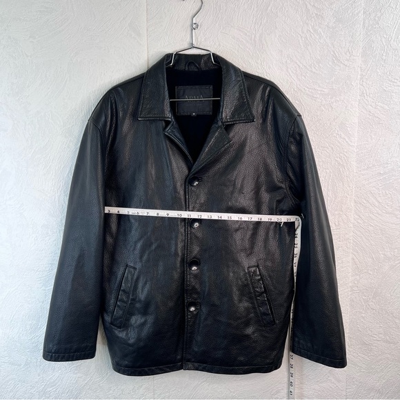 Arma Men's Black Leather Jacket Size Medium - Picture 6 of 10